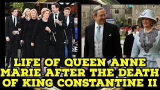 Life of Queen Anne Marie after the death of King Constantine II
