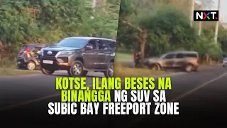 Kotse, ilang beses na binangga ng SUV sa Subic Bay Freeport Zone | NXT