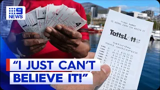 Past Powerball winners recall moment they hit the jackpot | 9 News Australia