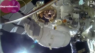Nasa astronaut films spacewalk with GoPro