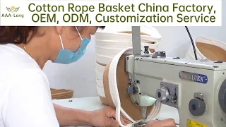 Rope Woven Storage Basket China Factory| Cotton Rope Basket Manufacturer| Custom Coiled Rope Basket