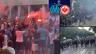 Crazy Scenes As Frankfurt And Marseille Fans Take Over The City Before The Champions League Match