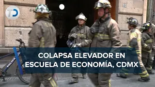 Colapsa elevador en la Antigua Escuela de Economía, en la Cuauhtémoc; muere una persona