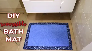 DIY Bath Mat out of Old Towels // Towel bath mat Tutorial