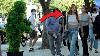 Bushman Prank: Funny Moments Scaring People in South Korea