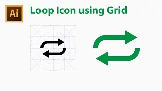 How to Draw Loop Icon Using Grid - Adobe Illustrator