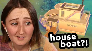 i built a realistic HOUSE BOAT in the sims