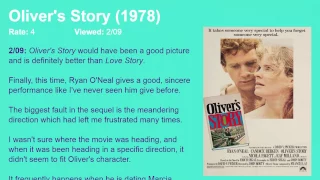 Movie Review: Oliver's Story (1978) [HD]