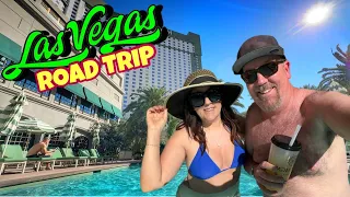 ROAD TRIP FROM CALIFORNIA TO LAS VEGAS! Stopping for Alien Beef Jerky & Ending up at Park MGM Pool!