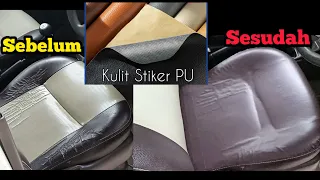 Review Stiker Kulit PU Jok Mobil, Tinggal tempel yang Koyak !