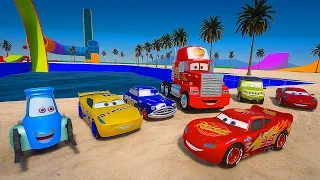 Disney Pixar Cars : Lightning McQueen, Cruz Ramirez, Mater, Hudson, Axlerod, Storm, Guido, Mack,