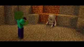 Скелет и Зомби -  Minecraft animation