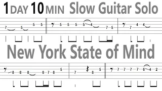 Billy Joel - New York State Of Mind (Slow) Guitar Solo Tab+BackingTrack