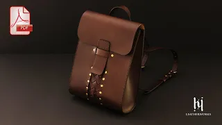 Making of Minimalist Leather Backpack PDF Pattern