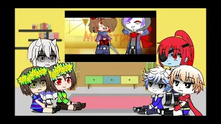 реакция Undertale на "°Monster°//✿Onsa Media✿//•Клип•//×Undertale/DustTale× //Gacha Club✯"