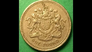 UK 1 Pound 1983 England Coat of Arms