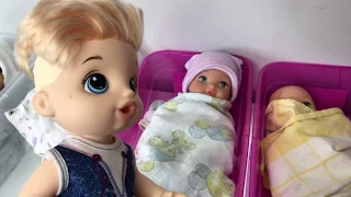 BABY ALIVE New baby is born Justin meets his baby sister baby alive videos
