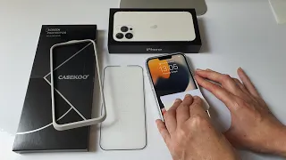 iPhone 13 Pro Max CASEKOO glass screen protector unboxing & fitting