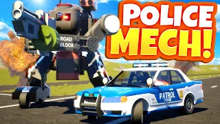 LEGO POLICE CHASES but I Have a Mech in Brick Rigs Multiplayer!