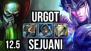 URGOT vs SEJU (TOP) | Rank 5 Urgot, 3/0/2, 300+ games | KR Master | 12.5