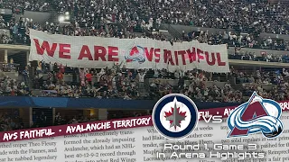 In Arena Highlights & Final 3 Minutes |  Colorado Avalanche vs Winnipeg Jets (2024, Round 1, Game 3)