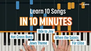 Learn the 10 EASIEST Piano Songs in 10 MINUTES 🎹