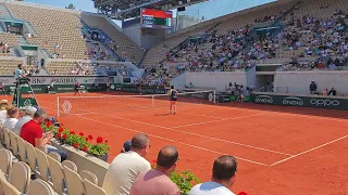 French Open 2023 Legends Double Wozniacki Clijsters vs Shiavone Penetta - nice point - Xiaomi 13 pro