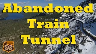 Abandoned Train Tunnel from the 1800's, Donner Lake 4k Drone, Truck Wreckage!!