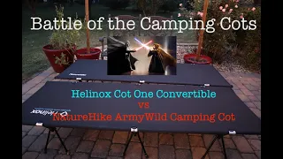 Battle of the Camping Cots: Helinox Cot One Convertible vs NatureHike ArmyWild Camping Cot