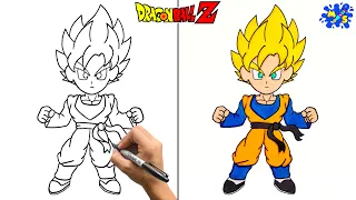 Goten Super Saiyan Drawing || How to Draw Goten Super Saiyan Easy || Dragon Ball Z
