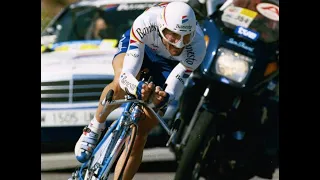 TOUR DE FRANCE 1997 CRONO DI PARIGI VINCE OLANO, PANTANI SUL PODIO FINALE