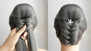 New Style French Braid Bun Hairstyles - Latest Updo Hairstyle For Wedding