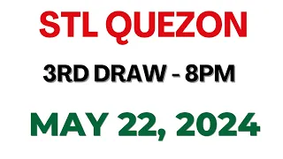 STL Quezon 3rd draw result today live 22 May 2024