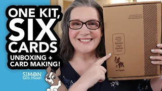Let's unbox the lastest card kit from @SimonSaysStamp and make SIX cards!