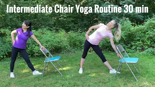 Intermediate Chair Yoga Routine - 30 minutes