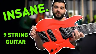 An ABSOLUTE UNIT Of A Guitar... ARISTIDES H/09R 9 String Guitar Demo & Review