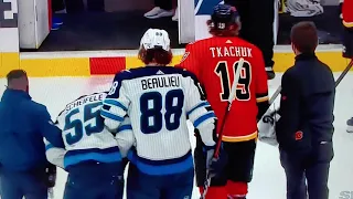 Mark scheifele injured in game one vs Calgary