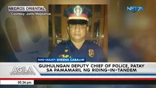 Guihulngan Deputy Chief of Police, patay sa pamamaril ng riding-in-tandem