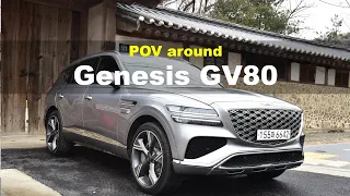 2024 Genesis GV80 2.5T-GDi AWD POV Exterior and Interior