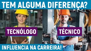 EXISTE DIFERENÇA ENTRE TÉCNICO E TECNÓLOGO? | Saiba tudo sobre isso neste vídeo!!!