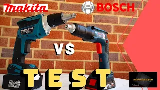 Bosch GSR18V EC vs Makita DFS452 test wkrętarek do płyt kartonowo-gipsowych