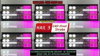 HAIL 3&Plus-24P Pixel Strobe 24x5W White+384x0.2W RGB+256x0.2W White  Pixel Panel #Hybrid #stage