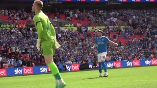 All 10 of the Wembley final penalties from our pitchside camera