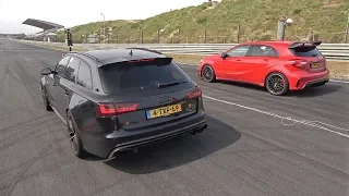 Mercedes-AMG A45 vs Audi RS6 Avant C7 vs BMW M3 F80