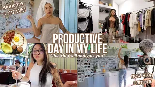 a very POSITIVE + PRODUCTIVE day in my life | skincare, gym, cooking | vlogmas day 3 | mai pham