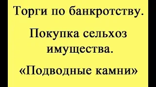 Торги по банкротству. Покупка сельхоз имущества. "Подводные камни".