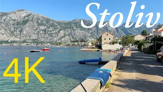 Stoliv 🌊 Kotor Montenegro 🇲🇪  Walking Tour 4K 60fps ▶︎Captions