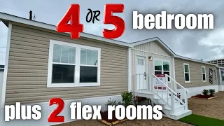 YES a 4/5 bedroom mobile home that also offers 2 flex areas! Prefab House Tour