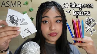 ASMR la morra castrosa del colegio te hace tattoos con bolígrafos 🖊️😬