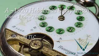 1920's Hebdomas 8 jours Service and TLC